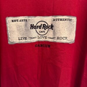 Hard Rock Cafe “Live Love Rock” Cancun Red Tee NWT
